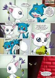 bbmbbf comic comic_page digihentai digimon female gaomon gatomon gatomon_in_heat_2 male palcomix veemon