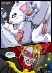 anal anal_sex anus ass balls bbmbbf blush comic cum cum_in_mouth cum_in_pussy cum_inside cum_on_arm demidevimon digihentai digimon digimon_(species) female gatomon gatomon_the_slave gazimon male male/female open_mouth oral oral_sex palcomix penis rape sex tongue vaginal_penetration vaginal_sex vamdemon