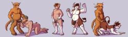 anal anal_sex anthro biobasher blush bodily_fluids bovid bovine brown_body brown_fur brown_hair cattle colored duo fellatio fur fur_growth genitals glans growth hair hi_res hooves horn human looking_pleasured male male/male mammal multicolored_body multicolored_fur navel open_mouth oral penetration penile penile_penetration penis saliva sex simple_background species_transformation tail_growth teats transformation transformation_sequence transformation_through_sex two_tone_body two_tone_fur udder_balls udders white_body white_fur