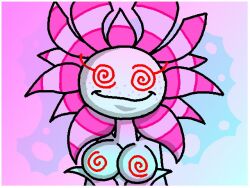 artist_request female happy hypnoflower_(pvz) hypnotizing_viewer pink_eyes plants_vs_zombies royal_hypno_flower smiling sonrriendo sunflower sunflower_(pvz) tagme