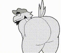 andres_(elfein) animated beard big_ass big_butt bird bottomless bubble_ass bubble_butt dat_ass elfein furry gif hat round_ass round_butt shaking_ass shaking_butt tagme tail tank_top tease teasing