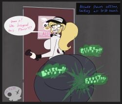 ass big_ass blonde_hair bottom_heavy brap bubble_butt da-fuze fart fart_cloud fart_fetish farting female five_nights_at_freddy's five_nights_at_freddy's:_security_breach full_of_gas glamrock_chica_(fnaf) huge_ass tight_clothing tight_pants vanessa_(fnaf)