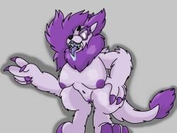 4:3 anthro big_breasts breasts canid canine digital_media_(artwork) fakémon fan_character female female_focus fur genitals hair hi_res looking_at_viewer mammal nintendo nipples nude open_mouth orbical pokémon_(species) pokemon pussy simple_background smile solo solo_focus video_games