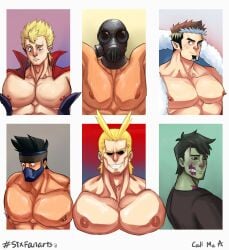 6boys all_might big_pecs blonde_hair breasts brian_yu callmea_(artist) crossover demon gay hero jago_(killer_instinct) killer_instinct male male/male/male/male/male/male male_only monster_prom my_hero_academia nipples pecs pyro sabnock_sabro tagme team_fortress_2 tokyo_afterschool_summoners tomte_(tokyo_afterschool_summoners) toshinori_yagi welcome_to_demon_school!_iruma-kun yaoi zombie