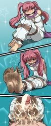 1girls 3koma 5_toes angry barefoot blush bondage crying cum cum_on_feet cumshot dirty dirty_feet drooling ejaculation feet female femsub fire_emblem fire_emblem:_the_blazing_blade foot_fetish foot_focus footjob gag instant_loss_2koma long_hair maledom meteorreb0rn nintendo penis pink_hair rape serra_(fire_emblem) soles tied toes twintails