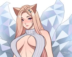 1girls ahri female female_focus female_only k/da_all_out_ahri league_of_legends shio_aw