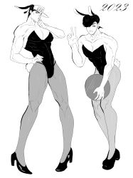 2024 2boys bunny_boy bunny_ears bunny_tail bunnysuit diamond_is_unbreakable high_heels jojo's_bizarre_adventure josuke_higashikata jotaro_kujo male male_only uncle_and_nephew vintaro