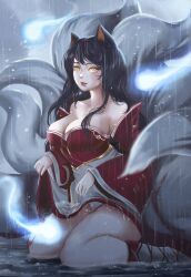 1girls ahri default_ahri female female_focus female_only league_of_legends windami