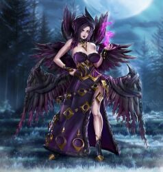 1girls female female_focus female_only fl1cs league_of_legends morgana riot_games