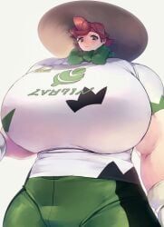 1boy artist_request big_breasts breasts_bigger_than_head game_freak gigantic_breasts huge_breasts male male_breasts male_only male_tits male_with_breasts milo_(pokemon) nintendo pokemon pokemon_ss solo solo_male source_request