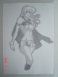 breasts breasts_out daikon_(artist) dc female supergirl tagme