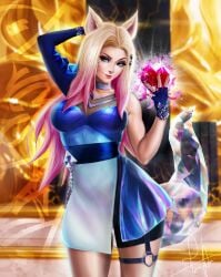 1girls ahri female female_focus female_only fl1cs k/da_ahri k/da_all_out_ahri k/da_all_out_series k/da_series league_of_legends riot_games tagme