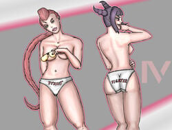 2girls capcom crimson_viper female female_only human juri_han multiple_girls smooth_skin street_fighter street_fighter_iv tagme topless