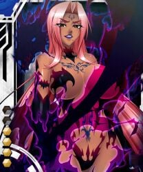 00s 1girls breasts card_(blue-sr) card_(medium) card_(sr) corruption dark-skinned_female dark_skin female female_focus ingrid_(taimanin_asagi) kagami_hirotaka large_breasts lilith-soft lipstick long_hair makeup mole official_art pink_hair purple_lips purple_lipstick smile solo taimanin_(series) taimanin_asagi taimanin_asagi_battle_arena taimanin_asagi_battle_arena_all_card_gallery taimanin_asagi_kessen_arena taimanin_murasaki