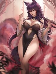 1girls ahri female female_focus female_only league_of_legends lunyfera(artist)