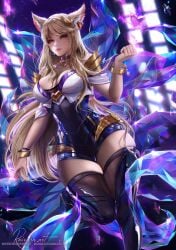 1girls ahri female female_focus female_only k/da_ahri k/da_series league_of_legends reivash riot_games tagme