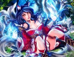 1girls ahri default_ahri female female_focus female_only league_of_legends reivash