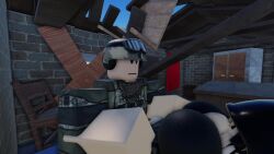 1boy 1boy1girl 1girls 3d anal animated artist_request ass balls big_breasts blowjob bottomless breasts female military military_uniform nipples penis pussy roblox robloxian source_request tagme thetestrblxg vaginal_penetration video