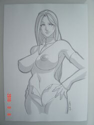 breasts daikon_(artist) emma_frost female marvel nude white_queen x-men