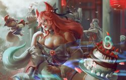 1girls ahri female female_focus female_only league_of_legends spirit_blossom_ahri windami