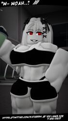 1girls 3d 3d_(artwork) gym gym_clothes katerr34 roblox solo solo_focus thong