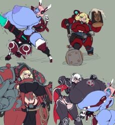 4girls adepta_sororitas arguing armor armored armored_female artificial_intelligence beer_mug big_ass big_balls big_breasts big_dildo blonde_hair bolt_gun bolter breasts_bigger_than_head breasts_pressed_against_another breasts_pressed_against_partner breasts_squeezed_together bubble_butt child_bearing_hips dildo drinking drinking_cup drinking_glass drone drones fighting floating green_eyes gun hooves hovering huge_dildo hyper hyper_balls hyper_breasts imperium_of_man impractical_armor imric1251 leagues_of_votann mug multiple_girls nose_piercing paragon_warsuit piercing plasma_gun plasma_rifle pointy_ears post-human red_eyes red_eyeshadow scar scar_on_face servo-skull sex_toy shortstack sister_of_battle skimpy skimpy_armor skimpy_clothes squat_(40k) strap-on strapon suit tau thick_thighs unusual_dildo unusual_sex_toy unusual_strap-on warhammer_(franchise) warhammer_40k whip white_hair wide_hips