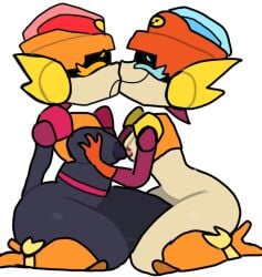 angelabaddiees brawl_stars incest kissing larry_(brawl_stars) lawrie_(brawl_stars) lesbian lesbian_sex lesbians rule_63 sisters twins wholesome yuri