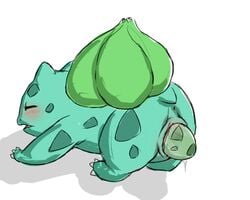 blush bulbasaur claws closed_eyes color egg female female_only feral insertion nintendo nude penis pokémon_(species) pokemon pokemon_rgby side_view solo tagme yang738