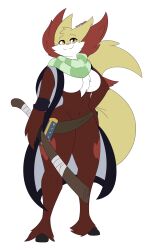 big_breasts delphox dewwydartz female furry maggie(dewwydartz) pokémon_(species) pokemon