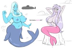 2girls artist_name ass big_ass big_breasts big_butt big_hips big_thighs blue_diamond_(steven_universe) blue_eyes blue_skin cartoon_network cleavage disney disney_villains female female_focus female_only fish_girl gilf hands_behind_head hourglass_figure huge_ass huge_breasts huge_butt huge_hips huge_thighs large_ass large_breasts large_butt long_hair looking_at_viewer madam_mim mature_female mermaid mermaid_ass mermaid_girl mermaid_pose mermaid_position mermaid_tail nipples purple_hair purple_skin rough_sketch samson_00 seduction seductive seductive_eyes seductive_look seductive_mouth seductive_pose seductive_smile sketch smile smiling smiling_at_viewer steven_universe submarine the_sword_in_the_stone white_background wide_hips