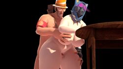 3d big_breasts fempyro glowing_eyes koyotemoone pink_eyes pyro pyro_(team_fortress_2) tagme team_fortress_2 thick_thighs