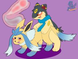 4:3 bodily_fluids creampie creampied_feral cum cum_in_pussy cum_inside eeveelution female feral feral_creampied feral_on_feral feral_penetrated feral_penetrating feral_pokemon genital_fluids glaceon hi_res hybrid_pokemon jolteon male male/female nintendo penetration pokémon_(species) pokemon pokemon_(species) pokemon_only quilava syngie_(artist) vaginal_penetration video_games