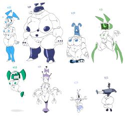 1_eye 2022 3_legs 4_arms absurd_res android big_breasts blue_nipples breasts female flying genitals green_nipples group hi_res humanoid jenny_wakeman machine mhdrawin multi_arm multi_leg multi_limb muscular muscular_female muscular_humanoid my_life_as_a_teenage_robot nickelodeon nipples not_furry nude purple_nipples pussy robot robot_humanoid screen screen_face sibling sister sisters smooth_skin standing stocky white_body xj-2 xj-3 xj-4 xj-5 xj-6 xj-7 xj-8 xj-9