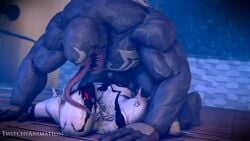 2boys 3d alien anal_sex animated anti-venom erection gay long_tongue looking_at_partner male male/male male_only male_penetrating_male marvel muscular_male no_sound riding_penis sex smooth_skin symbiote twitchyanimation venom venom_(marvel) video yaoi