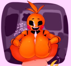 animatronic big_breasts breasts five_nights_at_freddy's five_nights_at_freddy's_2 huge_toy_chica human modification nude paizuri titfuck titjob toy_chica_(fnaf) video_games