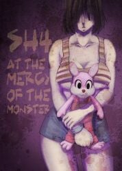 brother-tico brown_hair cleavage comic cover eileen_galvin english_text female female_only hair_over_eyes miniskirt robbie_the_rabbit silent_hill silent_hill_4 solo tank_top underboob