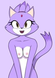 anthro blaze_the_cat breasts domestic_cat fangs felid feline felis female hi_res looking_at_viewer mammal nipples nude open_mouth sega smile solo sonic_(series) sonic_the_hedgehog_(series) sourlemonade