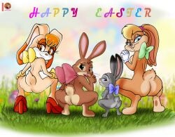 absurd_res animal_humanoid anthro ass bow bow_tie cadbury cadbury_bunny disney easter female female/female group hi_res holidays humanoid judy_hopps lagomorph lagomorph_humanoid leporid_humanoid lola_bunny looney_tunes mammal mammal_humanoid mascot medium_breasts moon_pearl nude rabbit_humanoid sega signature sonic_(series) sonic_the_hedgehog_(series) space_jam succubi_samus vanilla_the_rabbit warner_brothers zootopia