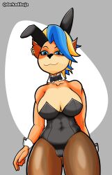 activision anthro bandicoot black_bunny_ears black_bunnysuit blonde_hair blue_eyes blue_hair bowtie bunny_ears bunnysuit cameltoe crash_(series) crash_bandicoot_(series) cuff_links darkadibuja easter furry looking_at_viewer naughty_dog pirate_tawna short_hair tawna_bandicoot tawna_bandicoot_(crash_4)