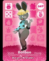 :3 absurd_res animal_crossing anthro blonde_hair bonbon_(animal_crossing) burgersnshakes clothed clothing clothing_lift dress dress_lift female genitals hair hi_res lagomorph leporid mammal nintendo no_underwear pussy rabbit solo video_games