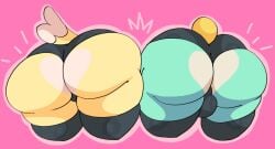 animal_crossing anthro ass big_ass bubble_butt canid canine canis clothed clothing dork_boi duo female fur furry furry_only isabelle_(animal_crossing) lewd_dorky male nintendo rabbit sasha_(animal_crossing) tagme tail