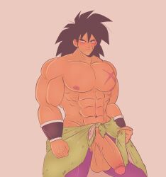 balls bara bennidova big_balls big_penis broly broly_(dragon_ball_super) dragon_ball dragon_ball_super dragon_ball_z gay male male_only muscles muscular penis penis_out solo solo_male