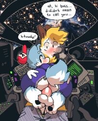 1boy 1girls anal anal_penetration anal_sex big_ass big_butt butt_focus clothed clothed_sex clothing coveralls female open_clothes oriole_(artist) overalls sammy_(asswolf) space spaceship unzipped vic_venti_(oriole) zipper zipper_down