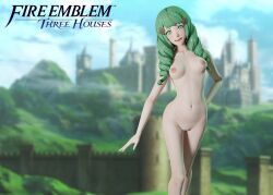 3d female female_only fire_emblem fire_emblem:_three_houses flayn_(fire_emblem) hazelderp naked nintendo nipples nude solo