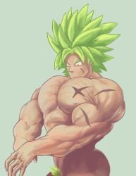 bara big_pecs broly broly_(dragon_ball_super) dragon_ball dragon_ball_super dragon_ball_z gay legendary_super_saiyan male male_only muscles muscular muscular_male solo solo_male stupidsexy