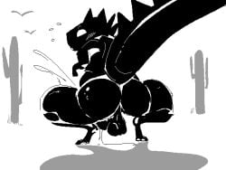 anthro aroused ass avian backsack balls big_butt big_penis big_tail bird black_and_white blush bodily_fluids butt_focus cum cum_drip cum_string desaturated desert dinosaur dinosaur_(google_chrome) dripping ejaculation from_behind_position genital_fluids genitals glistening glistening_body glistening_skin google google_chrome huge_butt huge_cock humanoid looking_back male male_only mhc-perchub monochrome pawpads penis perching_position reptile saggy_balls scalie sex shadow small_arms solo spiked_tail spikes spikes_(anatomy) sweat sweatdrop tail theropod thick_thighs tyrannosaurid tyrannosaurus tyrannosaurus_rex
