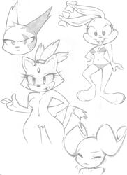 anthro babs_bunny big-e6 black_and_white blaze_the_cat cat crossover earthbound feline female furry giegue mammal pokemon pokemon_(species) rabbit sonic_(series) tagme tiny_toon_adventures uncensored zangoose