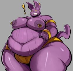 1boy anthro belly big_belly big_breasts big_chest big_moobs bulge busty champa chubby chubby_male dragon_ball dragon_ball_super ear_piercing earrings feline flaccid huge_belly huge_chest huge_moobs male male_only male_with_breasts manboobs mantits moobs nathanatwar nipple_piercing nipples overweight overweight_male piercing purple_skin solo sweat sweaty_belly thick_thighs whateverdoes wide_hips