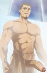 abs ace_of_diamond balls bara dhlinez edit kataoka_tesshin male male_only muscle muscles muscular muscular_male pecs penis solo