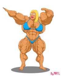 abs american_dad biceps blonde_hair breasts female francine_smith hair long_hair matl muscles muscular muscular_arms muscular_female muscular_legs muscular_thighs pecs